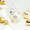 Christmas balls Gold/White 130 pcs