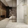 Shower screenl Rea Aero Gold 120 Walk In