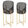 Set 2 supporti per fiori Oro- Nero Metallico