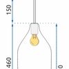 Sklenená stropná lampa oranžová APP892-1CP