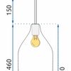 Lampa Sufitowa Szklana Modern APP892-1CP