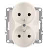 Double grounded socket OSTE JNH002-G Beige