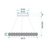 Люстра LED MS017-CP Chrome 57cm