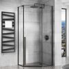 Shower enclosure Rea DIAMOND BLACK MAT 90x90