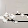 Lampa Sufitowa Wisząca Ze Szklanymi Kulami Na Obręczy APP906-15CP