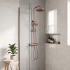 Conjunto de ducha con termostato Rea Parot Light Brush Copper