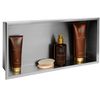 bathroom shelf 30x60 steel brush