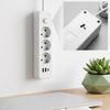 Prelungitor Multipriză 3 prize + 2x USB-A + USB-C JNH020-3A White