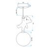 CEILING HANGING LAMP BEAR STANDING ON THE MOON G166-1CP