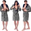 Bathrobe Jordan Grey-Navy MEN L