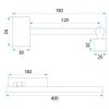 Настінний LED світильник для ванної SWE034-1W 40cm BLACK