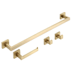 Ensemble d’accessoires de salle de bain Rio Brush Gold 4 pièces