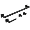 Ensemble d’accessoires de salle de bain Rio Black 4 pièces