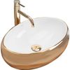 Countertop washbasin Rea Linda Gold White