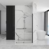 Shower screen Rea Cortis Black 120