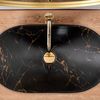 Lavabo sobre encimera Rea Royal 60 Black Marble Mat