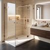 shower tray Rea Belmond White 80x100 Brush Copper