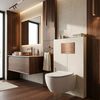 Concealed WC Frame Set Slim 024N with Titan T Brush Copper