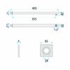 Sprchové rameno čtvercové REA JS-9022 40cm Chrome