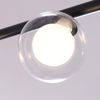 Lampa Sufitowa Metalowa Industrial Szklana APP754-8CP Czarna