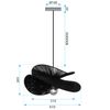 Люстра APP1828-1CP NATURE BLACK
