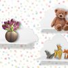Wandregal Wolken Set 3-tlg white 381835
