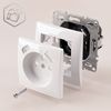 Single grounded socket + USB-A USB-C OSTE JNH004-G White