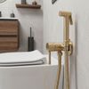 Podomítková bidetová baterie Rea Lungo Loop Diamond Brush Gold