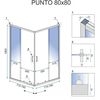 Cabina doccia Rea Punto Black 80x80