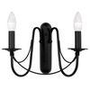 Lampada da parete rustica classica nera APP646-2W