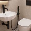 Washbasin faucet with bidetta Rea Lungo Black