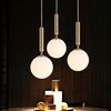 LAMPE SUSPENDUE SPIRALE SPHÈRE EN VERRE G108-1W GOLD E27