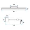 Bad LED-Wandleuchte APP1875-1W 40cm BRUSH GOLD