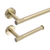 Badezimmer-Accessoire-Set GRID Brush Gold 4-teilig