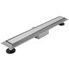 REA Neox Linear Drain, BRUSHED STEEL 100