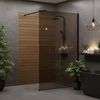Душова стінка Rea Flexi Brown / Black 130