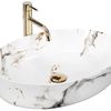 Countertop Basin REA Queen Carrara Shiny