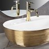 Countertop washbasin Rea Aura 61 White Gold Brush