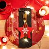 Christmas cutlery cover 6 pcs Star Red
