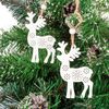 Sada drevených vešiakov na vianočný stromček 2ks Biely sob