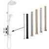 Extension for a bathtub and shower set NICKEL BRUSH INOX 30cm