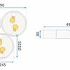 Lámpara plafond  APP879-C Triple White 3x40cm