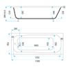 Built-in acrylic bathtub Rea Gloria 150