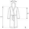 Bathrobe men Jordan Ecru Grey L