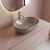 Countertop washbasin Rea Lisa Beige Shiny