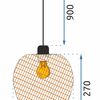 LAMPA SUFITOWA WISZĄCA BOHO NATURAL APP885-1CP