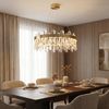 LED krištolinis pakabinamas šviestuvas SWE074-1CP 50cm Brushed Gold