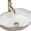 Countertop washbasin Rea Pearl Gold Edge