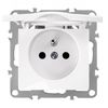 Presa singola con messa a terra e coperchio OSTE JNH005-G White