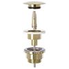 Set Lavabo sobre encimera Sofia marble black + Grifo de baño Lungo gold + Tapón gold